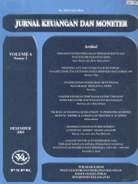 Jurnal keuangan dan moneter volume 6 Nomor 2 Desember 2003