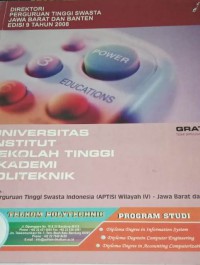 Direktori perguruan tinggi swasta jawa barat dan banten edisi 9 tahun 2008