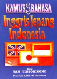 Kamus 3 bahasa inggris - jepang - indonesia