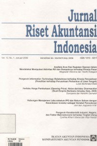Jurnal Riset Akuntansi Indonesia Vol. 10 No. 1 Januari 2007