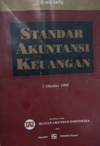 Standar akuntansi keuangan 1 oktober 1994  buku satu