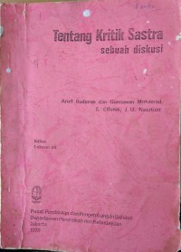 Tentang kritik sastra - sebuah diskusi