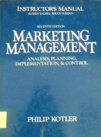 Instructor's manual marketing management