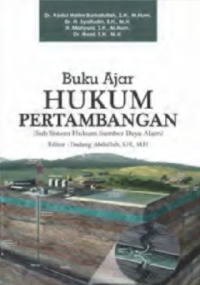 Buku ajar hukum pertambangan