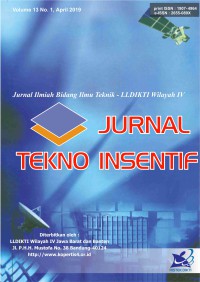 Jurnal tekno insentif vol. 10 No. 1 Juli 2016