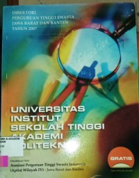 Direktori perguruan tinggi swasta jawa barat dan banten tahun 2007