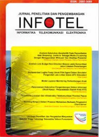 Jurnal penelitian dan pengembangan INFOTEL vol. 7 No. 1 Mei 2015