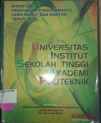 Direktori perguruan tinggi swasta jawa barat dan banten tahun 2006