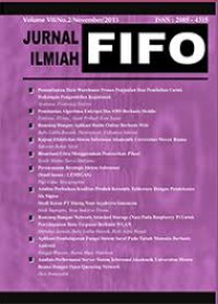 Jurnal Ilmiah FIFO Volume X/No.1/Mei/2018