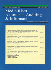 Media riset akuntansi,auditing & informasi Volume 5 Nomor 3 Desember 2005