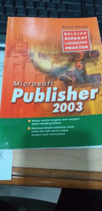 Belajar singkat langsung praktek microsoft publisher 2003