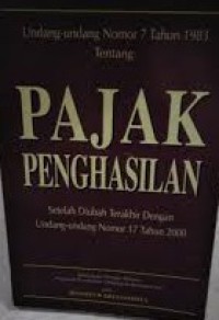 Undang-undang Nomor 7 Tahun 1983 tentang Pajak Penghasilan