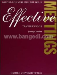 Effective meetings  : teacher's book