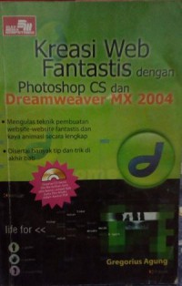 Image of Kreasi web fantastis dengan photoshop cs dan dreamweaver mx 2004
