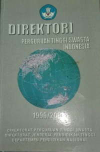 Image of Direktori perguruan tinggi swasta indonesia 1999/2000