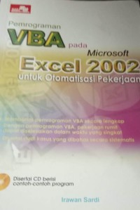 Image of Pemrograman VBA pada excel 2002 untuk otomatisasi pekerjaan