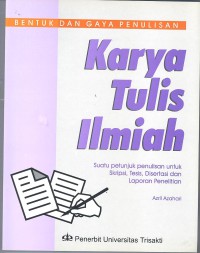 Image of Bentuk dan gaya penulisan karya tulis ilmiah