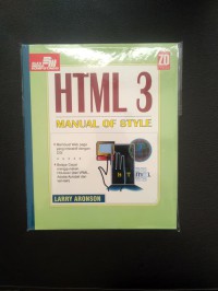 Image of HTML 3 manual of style