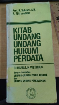 Image of Kitab undang-undang hukum perdata