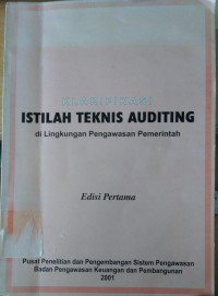 Image of Klarifikasi istilah teknis auditing di lingkungan pengawasan pemerintah