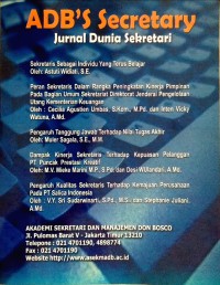 Image of ADB'S secretary volume 2 nomor 2