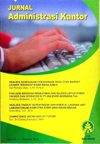 Image of Jurnal administrasi kantor Volume 3 nomor 2 Agustus 2015