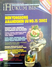 Image of Jurnal hukum bisnis volume 22 No. 3