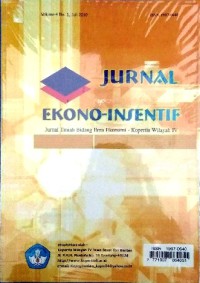 Image of Jurnal ekonomi insentif Volume 4 nomor 1