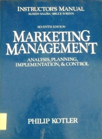 Image of Instructor's manual marketing management