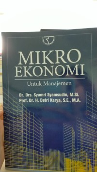 Image of Mikro ekonomi: untuk manajemen