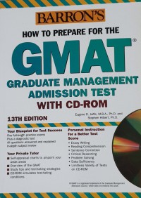 Image of How to prepare for the GMAT : graduate management admission test 13 th Edition