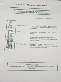 Image of Akuntansi-Bisnis & Manajemen Vol. 8 No. 2  Oktober 2001